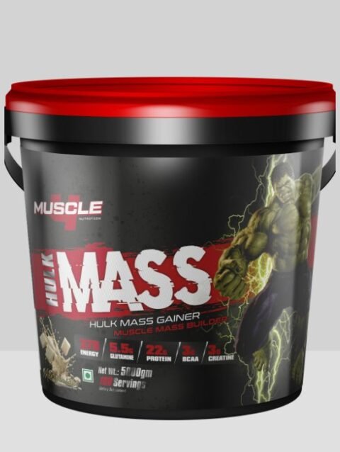 Muscle 4 Nutrition Hulk Mass Gainer Milk Vanilla, 5000gm