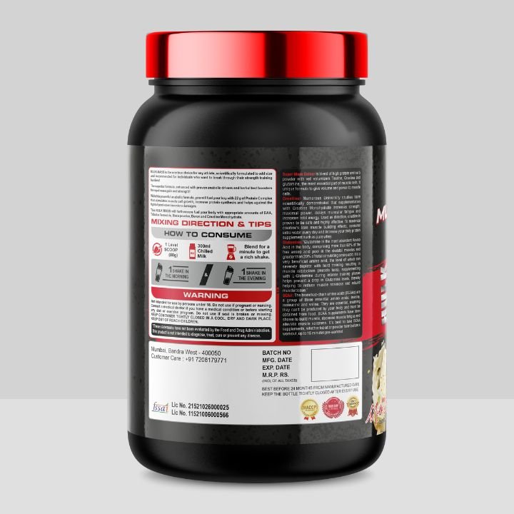 Muscle 4 Nutrition Hulk Mass Gainer Pista Milk Kulfi, 1000gm - Image 3