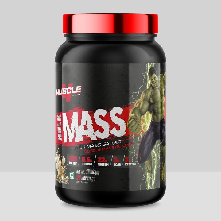 Muscle 4 Nutrition Hulk Mass Gainer Milk Vanilla, 1000gm